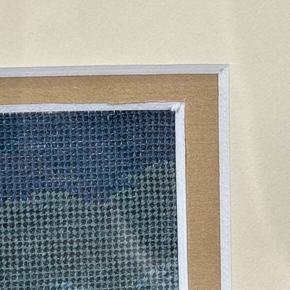 Vintage Framed Petit Point Girl Needlepoint Art Hand-Stitched Wall Decor - Picture 7 of 13